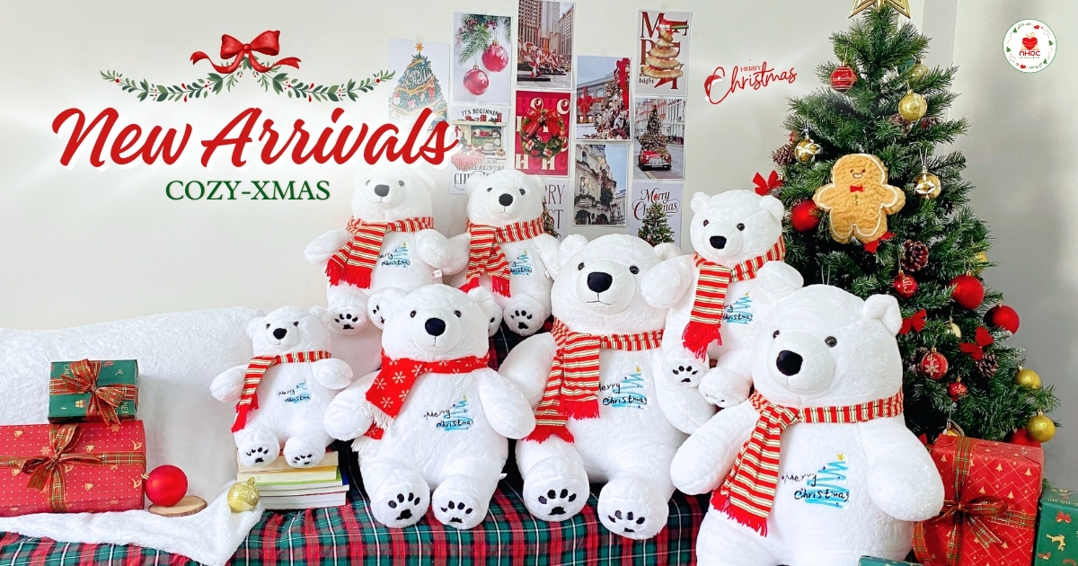 Gửi Trọn Yêu Thương Với Gấu Bông Noel & Thú Bông Mùa Đông Ấm Áp